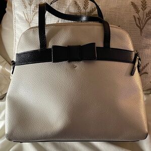 Kate Spade Dome Elegant Black and Cream Women's Handbag Timeless Kate Spade